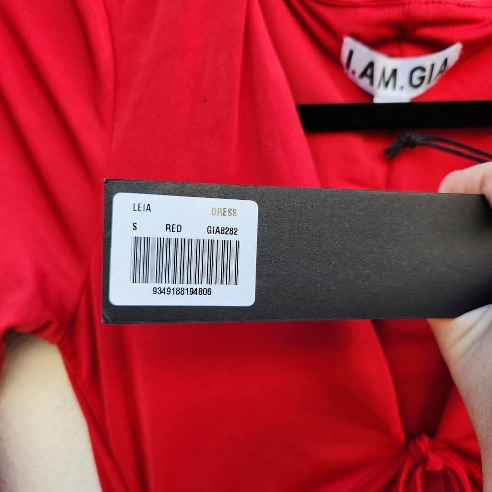 I‎ AM GIA Red Greta LEIA Dress Dress NEW NWT - Picture 8 of 10